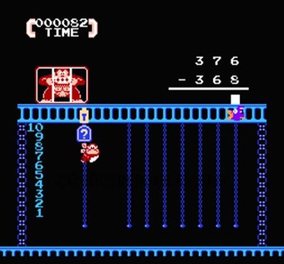 ドンキーコングJR算数レッスン ファミコンソフト カセットのみ (端子