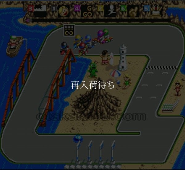 バトルクロス スーパーファミコンソフト / 起動確認済み プレイ画面 / Battle Cross Super Famicom Game Gameplay Screenshot