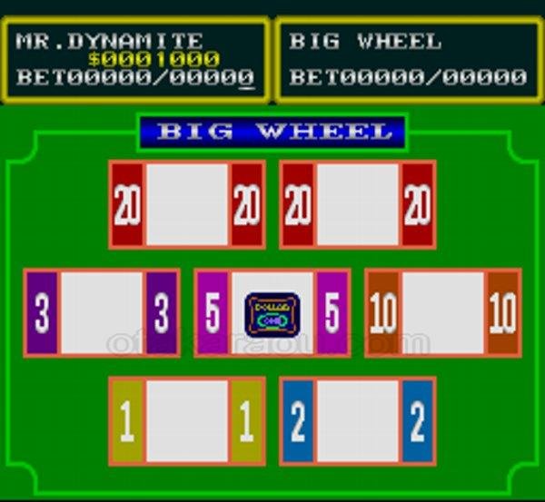 ダイナマイト・ザ・ラスベガス スーパーファミコンソフト / 起動確認済み プレイ画面 / Dynamite the Las Vegas Super Famicom Game Gameplay Screenshot