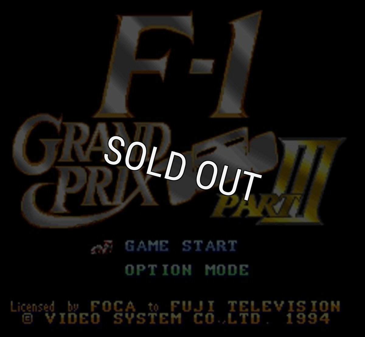 スーパーファミコンソフト F-1 グランプリ PARTIII (エフワングランプリ PARTIII )