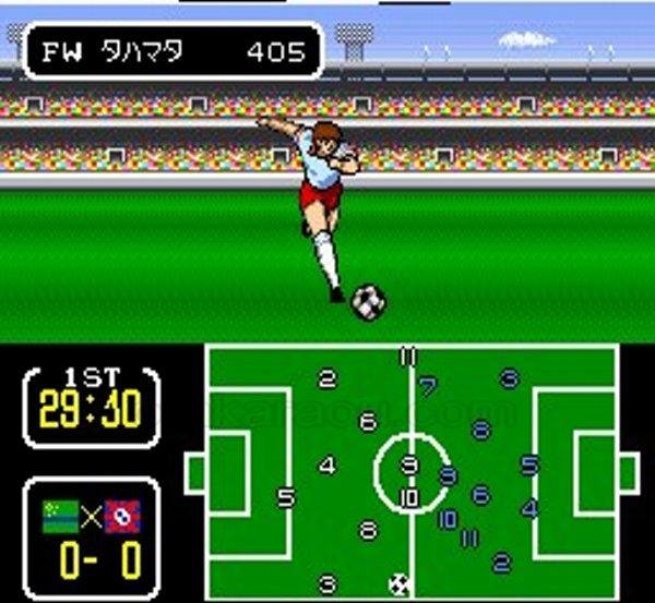 キャプテン翼III スーパーファミコンソフト / 起動確認済み プレイ画面 / Captain Tsubasa III Super Famicom Game Gameplay Screenshot