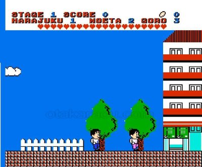 花のスター街道 ファミコンソフト / 起動確認済み プレイ画面 / Hana no Star Kaidou Famicom Game Gameplay Screenshot