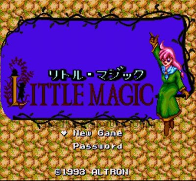 リトルマジック スーパーファミコンソフト / 起動確認済み プレイ画面 / Little Magic Super Famicom Game Gameplay Screenshot